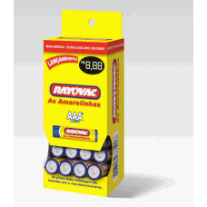 Pilha RAYOVAC Amarelinhas Palito Tubo 10X4un