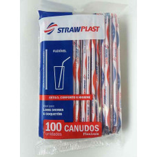 Canudo STRAW Sache Flexiveis 21X6mm 100un