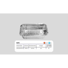Forma WYDA Aluminio D6 500ml C/Tampa PET 50un