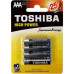 Pilha TOSHIBA Alcalina Palito SM CT 4un