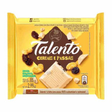 Chocolate TALENTO 85g Branco Cereja e Passas 12un