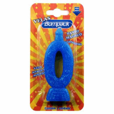 Vela Aniversario BOMPACK Azul N0 24un