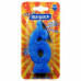 Vela Aniversario Cartela BOMPACK Azul N6 4un