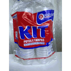 Pote C/Tampa 145ml ORLEPLAST Transparente 25un