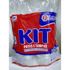 Pote C/Tampa 250ml ORLEPLAST Transparente 25un