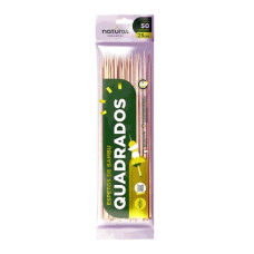Espeto 25cm Bambu NATURAL Quadrado 50un