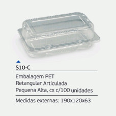 Embalagem 80ml SANPAC S10C Retangular ART Alta 100un