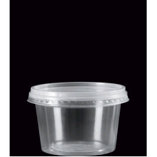 Pote 250ML PP CRISTAL C/Tampa Transparente 25un