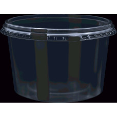 Pote 1000Ml PP COPOBRAS C/Tampa Transparente 25un